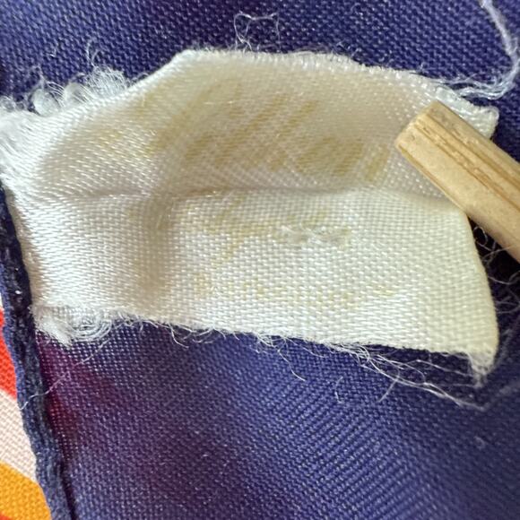 Vintage Nautical Scarf Sailor Navy Cup Red White Blue Stripe Preppy Retro 30” - Picture 10 of 15